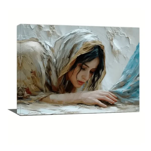 Wall Canvas Jesus Miracle Woman Healed