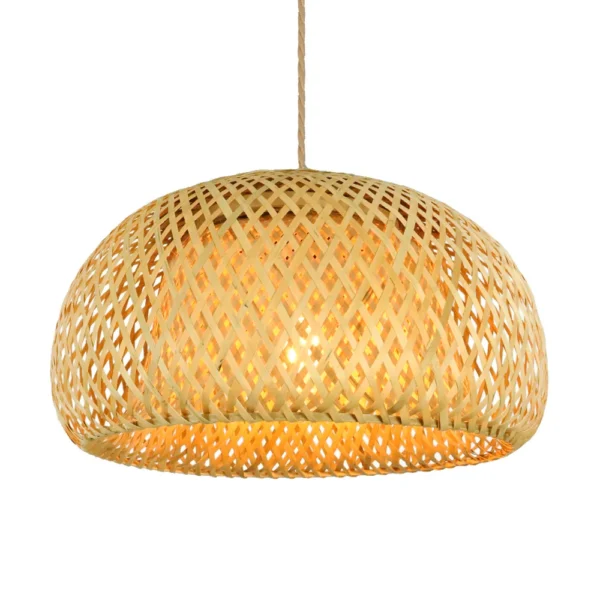 Bamboo Lantern Natural Rattan