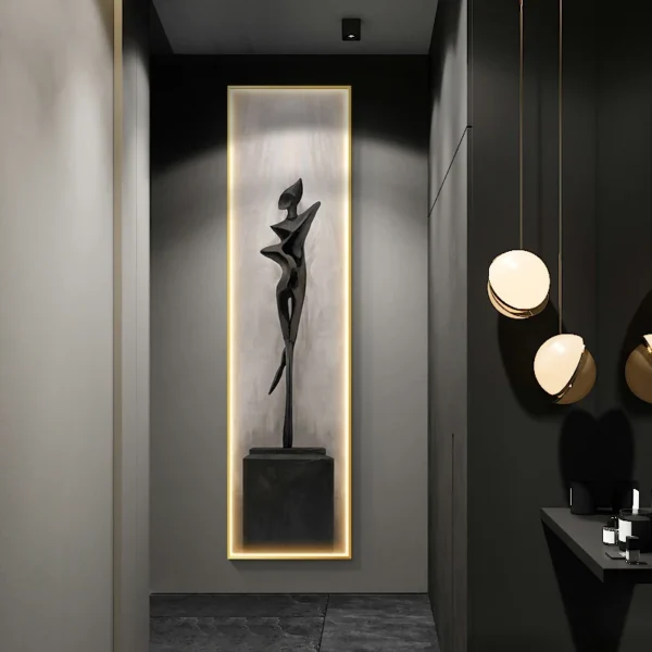 Art Interior Painting Led Wall Hanging Lamp